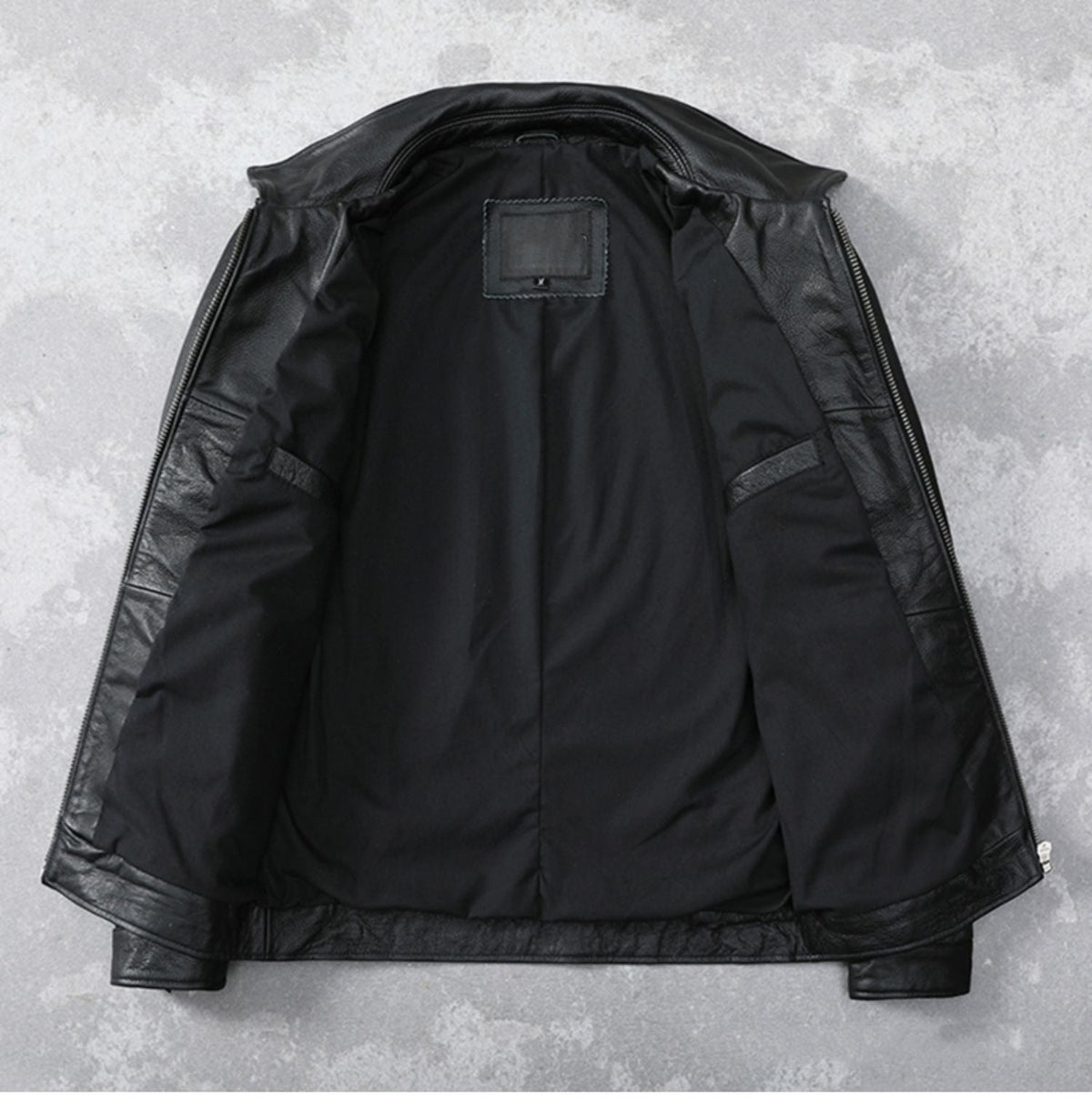 Premium Top-Grain Cowhide Slim-Fit Leather Jacket
